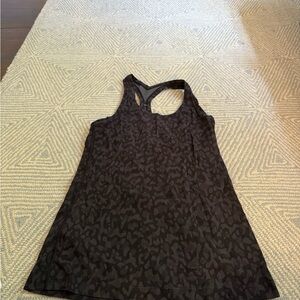 Lululemon Women's Black Patterned Tank Top